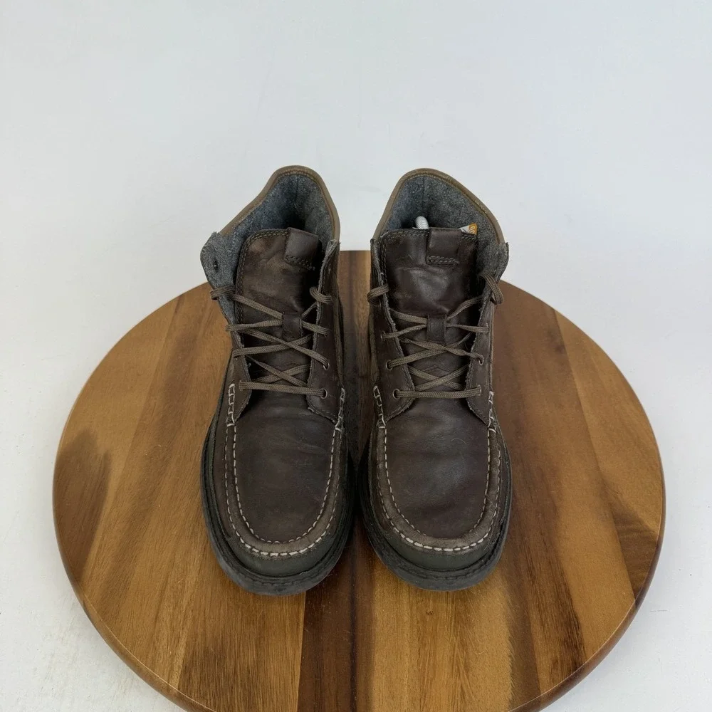 Mens Cole Haan Pinch Maine Classic Brown Moc Toe Lace Up Boots Size 9.5‎ M GUC